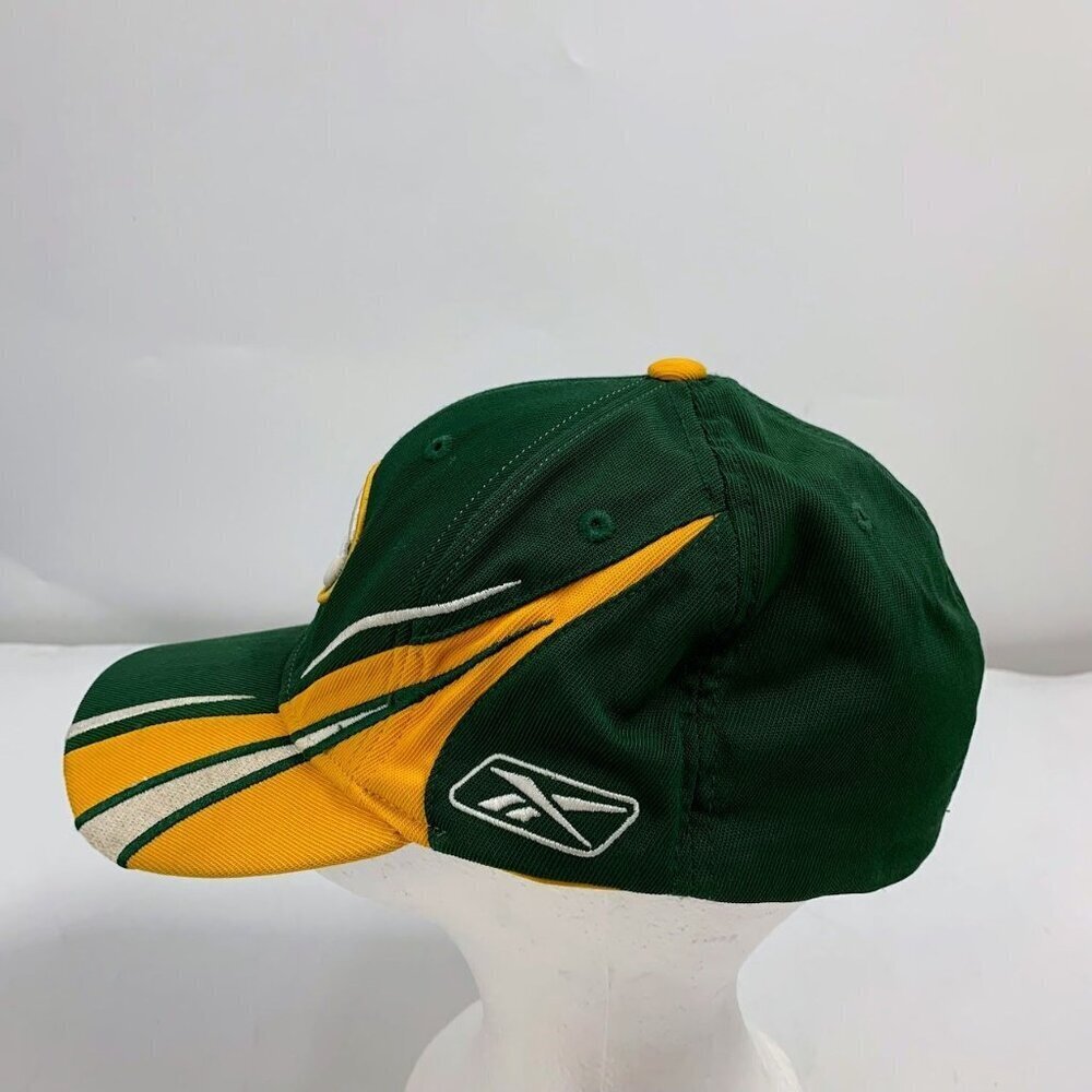Reebok‎ Green Bay Packers Green Yellow NFL Football Fitted Cap One Size - Picture 3 of 9